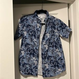 Old Navy Boys XL 14-16 button up tropical shirt